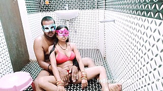 Married Indian Couple On Vacation Having Sex While Taking Shower In Desi Oyo Hotel - Hindi Audio milf hardcore amateur