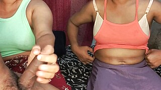 Two Beautiful Women With Cable Man Fucking Threesome threesome hd videos asian