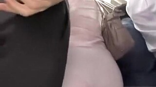 Big Jiggly Asian Butt Dry Humped On A Subway Train. asian  